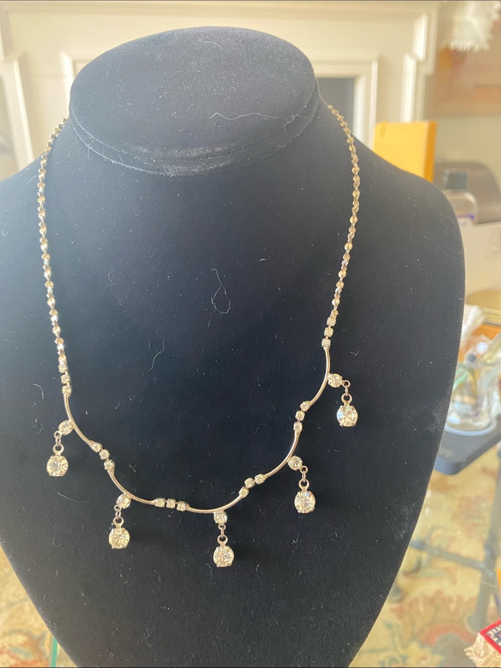 Gold-Tone Dangle Crystal Necklace - Women Jewelry